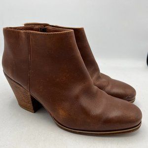 Rachel Comey Mars Zip Up Heeled Ankle Boots Brown Womens Size 7.5